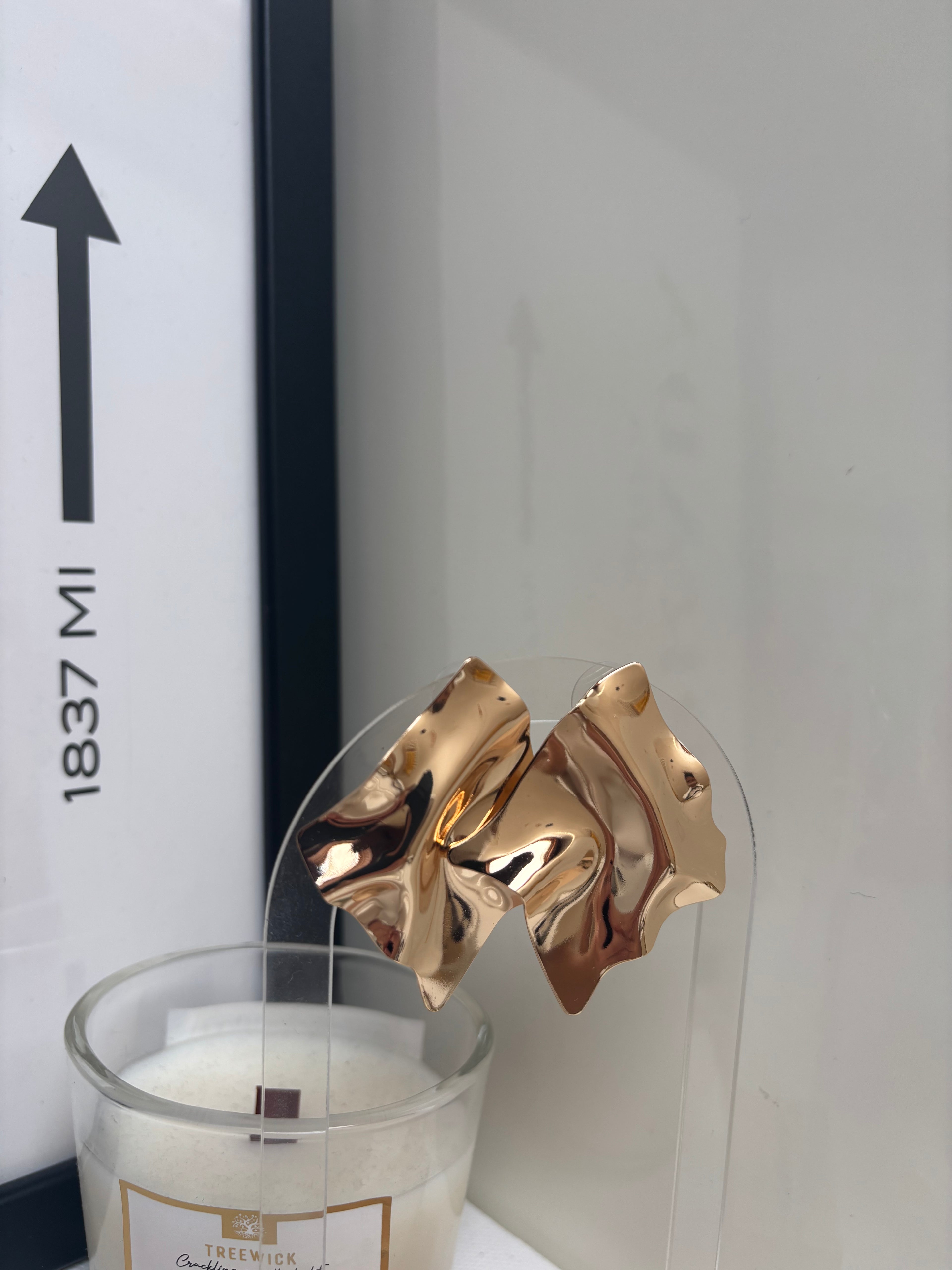 Orecchini quadrato gold